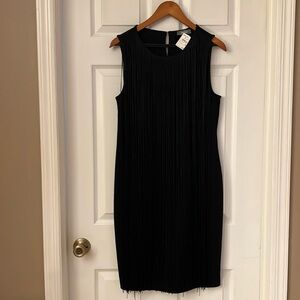 Neiman Marcus Black Fringe Dress